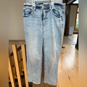 Daze High Rise Distressed Women's Straight Jeans, Size 29